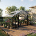 TMG Nordic Series 13 by 13 greenhouse shown from an exterior angle