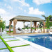 TMG LGZ20 patio gazebo with privacy curtains and mosquito netting