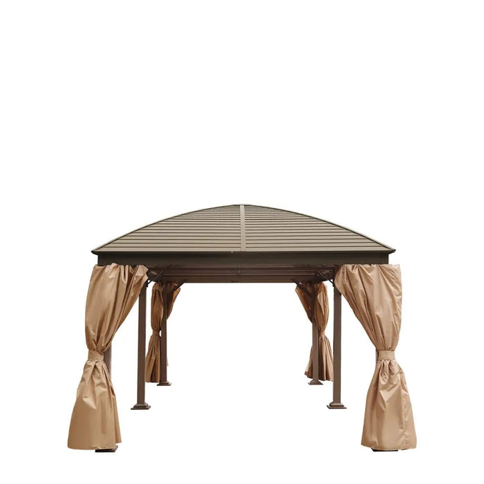 Powder-coated steel and aluminum frame detail on the TMG LGZ20 gazebo