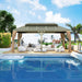 Double-tier galvanized steel roof on the TMG LGZ21 gazebo