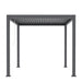 Angled view of TMG LPG10 10 by 10 aluminum louver pergola