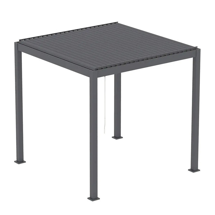 Aluminum frame and post detail on TMG LPG10 louver pergola