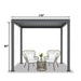 TMG LPG10 pergola with manual louver roof blades open