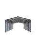 Side view of TMG MSC2030F metal shed carport