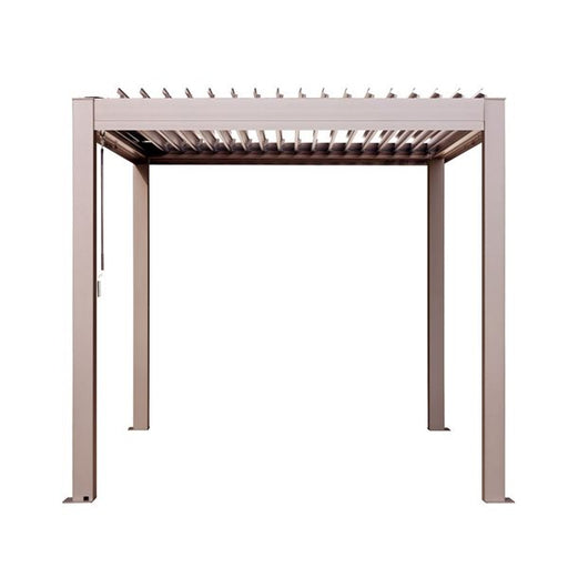 Gazebo Penguin Vikos 8 x 8 freestanding louvered pergola in greige