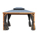Gazebo Penguin Yosemite 10 x 12 aluminum gazebo with wood finish and double metal roof