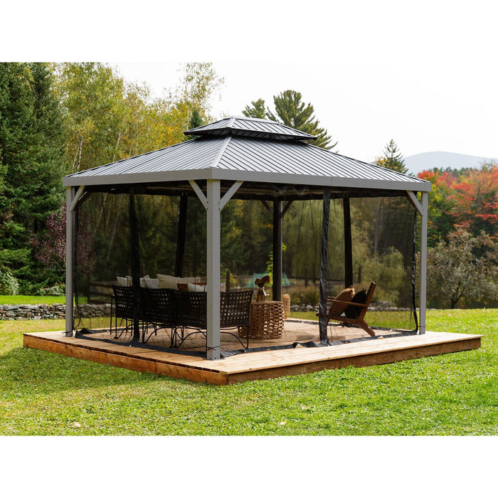 Gazebo Penguin Yosemite 10 x 12 wood-finish gazebo detail